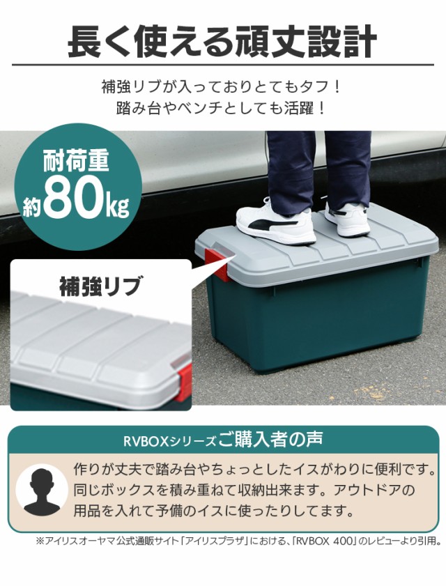 収納ボックス フタ付き 40L コンテナボックス 屋外 工具箱 収納ケース