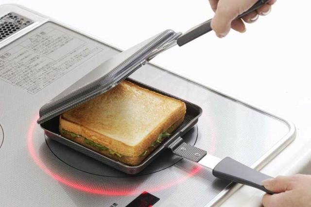 ホットサンドメーカー ih対応 両面エンボス鉄製トースターパン 34600