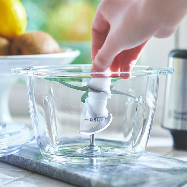 ラッセルホブスrussellhobbsフードプロセッサーイギリスおしゃれかっこいい新生活ギフト贈り物ラッセルホブスRussellHobbsフォーブレードミニチョッパー切る刻む混ぜるガラスボウル300W500ml正規販売店 