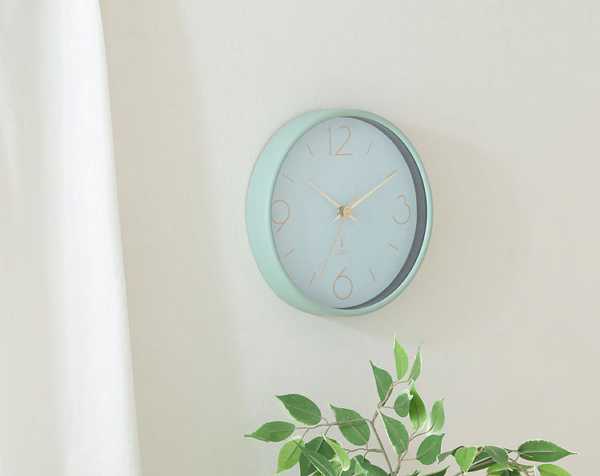 掛け時計電波掛け時計静音おしゃれシンプル軽量ホワイトブラックミントグリーンインテリア電波掛時計アリオス直径25cm