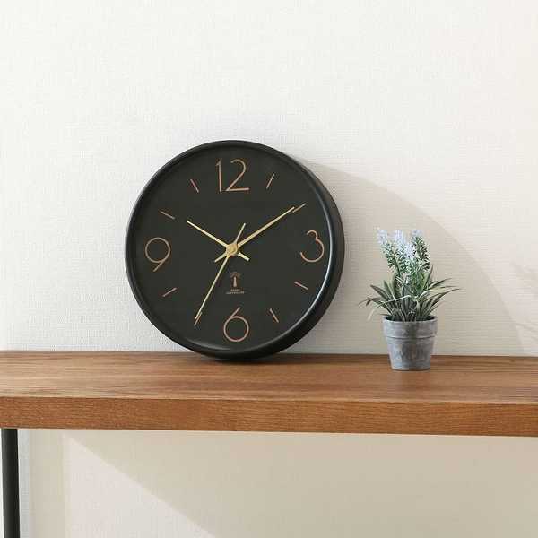 掛け時計電波掛け時計静音おしゃれシンプル軽量ホワイトブラックミントグリーンインテリア電波掛時計アリオス直径25cm