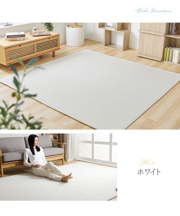 カーペットクール抗菌防臭加工【販売指示後カートアップ】接触冷感ラグ185×185 