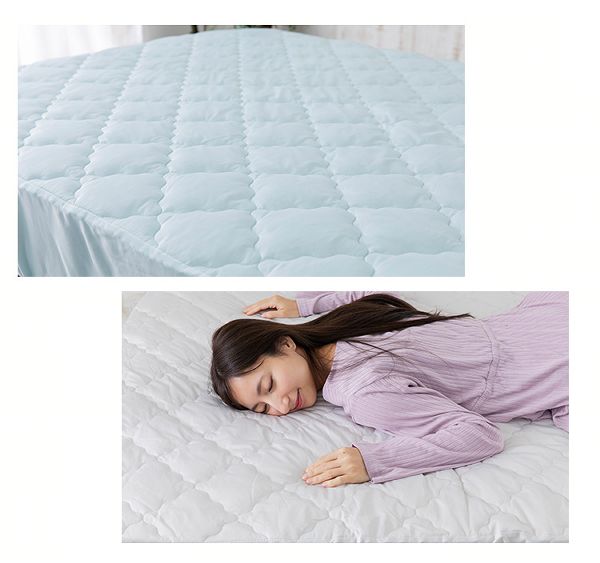 ダブル【販売指示後カートアップ】クールキルトボックスシーツ抗菌防臭D 