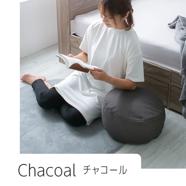 収納カバー布団カバークッションカバー寝具収納クッションになる布団収納ケース丸型（小） 