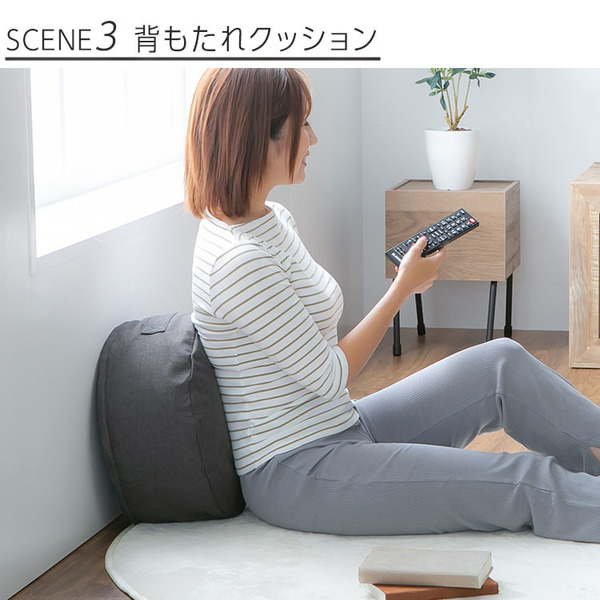 収納カバー布団カバークッションカバー寝具収納クッションになる布団収納ケース丸型（小） 