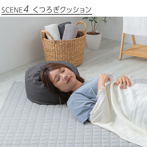 収納カバー布団カバークッションカバー寝具収納クッションになる布団収納ケース丸型（小） 