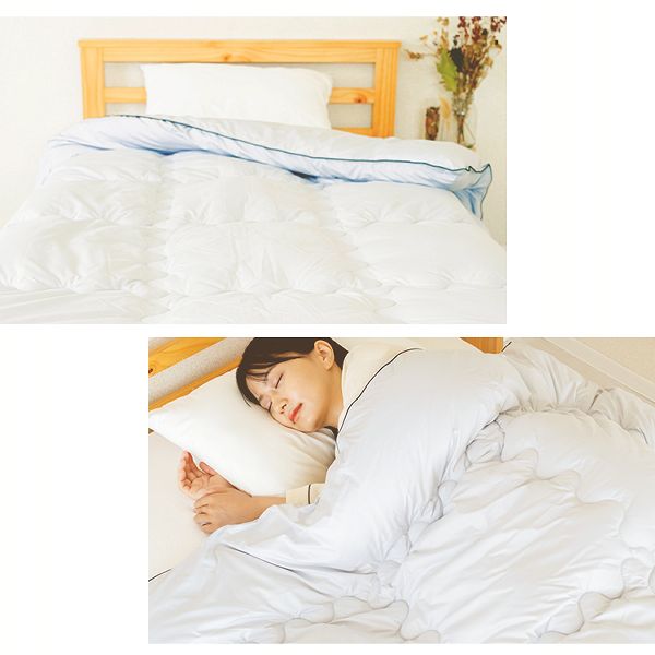 あったかTEIJIN素材サンバーナセミダブル日本製アルミプリント加工洗える発熱あったか掛ふとんSDライトグレー 