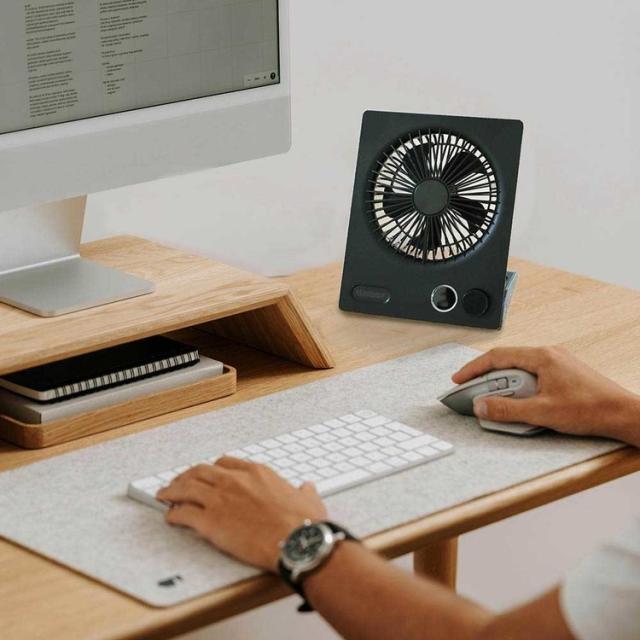 スリム角度デスクファン充電マグネットリモコン持ち運べる小さくてリモコン付きスリムデスクファン株式会社YARD 