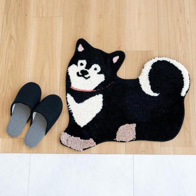 アクセントマットインテリアマットマットシュナウザー犬猫鳥かわいいふかふか玄関洗面所洗える洗えるアクセントマットオカ 