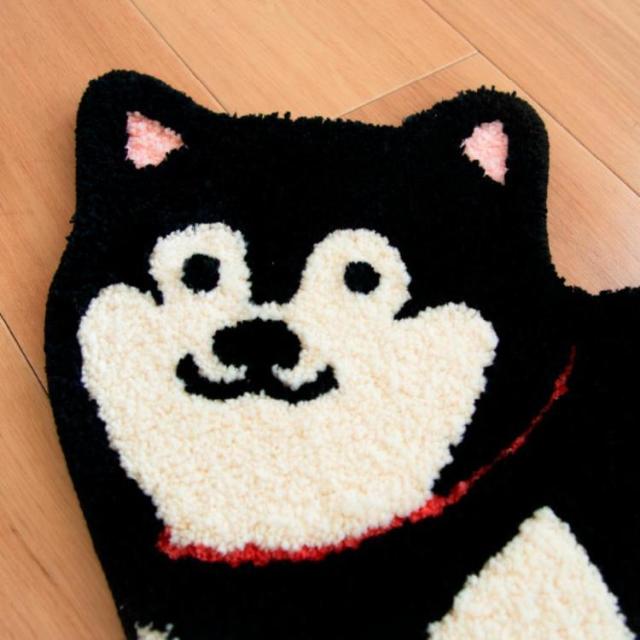 アクセントマットインテリアマットマットシュナウザー犬猫鳥かわいいふかふか玄関洗面所洗える洗えるアクセントマットオカ 