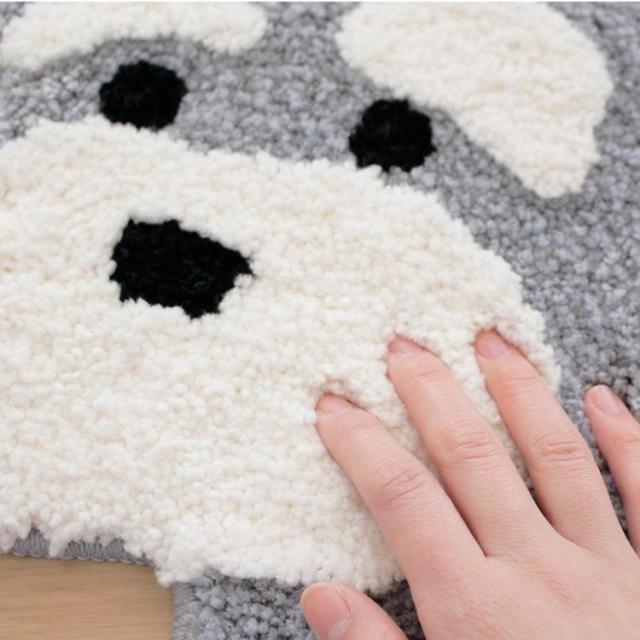 アクセントマットインテリアマットマットシュナウザー犬猫鳥かわいいふかふか玄関洗面所洗える洗えるアクセントマットオカ 