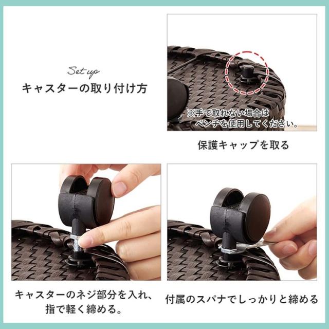 ランドリーバスケットキャスターワゴン脱衣所カゴ洗濯カゴランドリー丸型大容量サニタリーバスケットワゴン