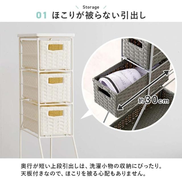スリムラックすき間収納ランドリー収納洗面台コンパクト薄型防水脱衣所サニタリーランドリーチェスト幅15cm