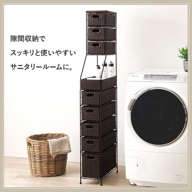 スリムラックすき間収納ランドリー収納洗面台コンパクト薄型防水脱衣所サニタリーランドリーチェスト幅20cm 