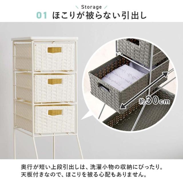 スリムラックすき間収納ランドリー収納洗面台コンパクト薄型防水脱衣所サニタリーランドリーチェスト幅20cm 