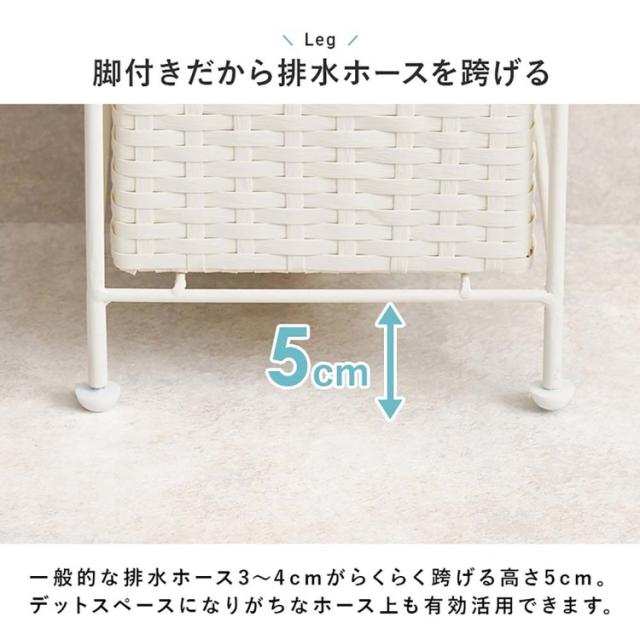 スリムラックすき間収納ランドリー収納洗面台コンパクト薄型防水脱衣所サニタリーランドリーチェスト幅20cm 
