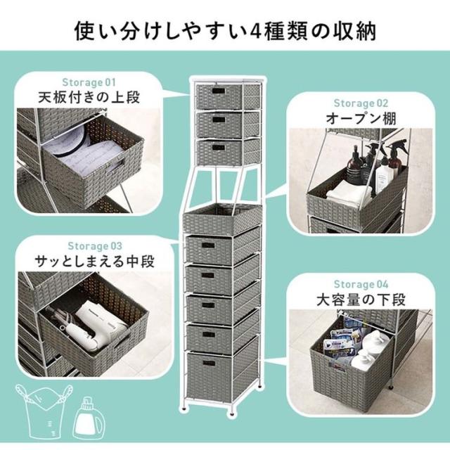 スリムラックすき間収納ランドリー収納洗面台コンパクト薄型防水脱衣所サニタリーランドリーチェスト幅25cm