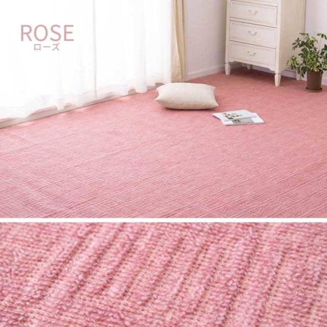 カーペットラグマット絨毯江戸間本間ホットカーペット対応リビングフローリング軽量軽くて扱いやすい平織カーペット　アンバー　本間8畳 