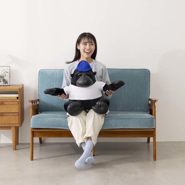 ビーズクッションゴリラかわいい安心感極小ビーズ装飾デコレーションアニマル抱き枕クッションゴリラビーズクッションレギュラーサイズ