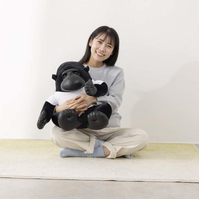 ビーズクッションゴリラかわいい安心感極小ビーズ装飾デコレーションアニマル抱き枕クッションゴリラビーズクッションレギュラーサイズ