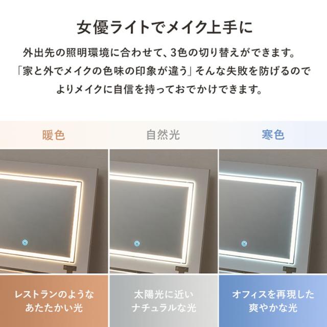 テーブル化粧台メイクテーブル鏡台収納ドレッサーメイク収納コンパクトドレッサーシンプルドレッサーインテリア家具メイク台ドレッサーホワイト