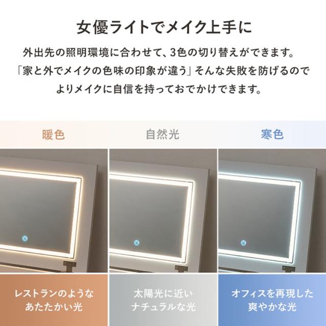 テーブル化粧台メイクテーブル鏡台収納ドレッサーメイク収納コンパクトドレッサーシンプルドレッサーインテリア家具メイク台ドレッサーホワイト