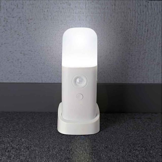 ナイトライトセンサーライト人感センサー明暗センサーLED乾電池式USB給電懐中電灯昼白色回転タイプ防水IPX4相当乾電池式人感明暗ナイトライト