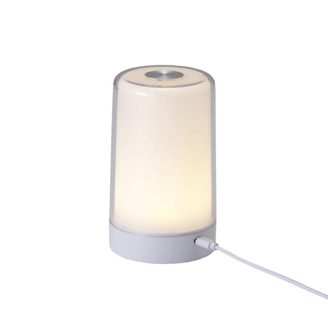 ナイトライトLED電池式USB給電Type-CUSBケーブル付属タッチセンサー調光機能電球色大きなタッチライト