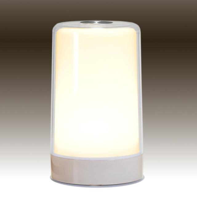 ナイトライトLED電池式USB給電Type-CUSBケーブル付属タッチセンサー調光機能電球色大きなタッチライト