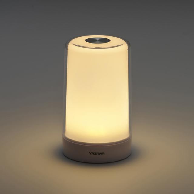ナイトライトLED電池式USB給電Type-CUSBケーブル付属タッチセンサー調光機能電球色大きなタッチライト