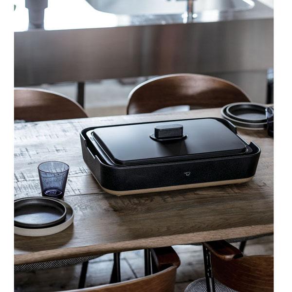 ホットプレート深型煮る焼くZOJIRUSHIスタイリッシュパエリヤブイヤベース鍋STAN.ホットプレート黒象印マホービン 