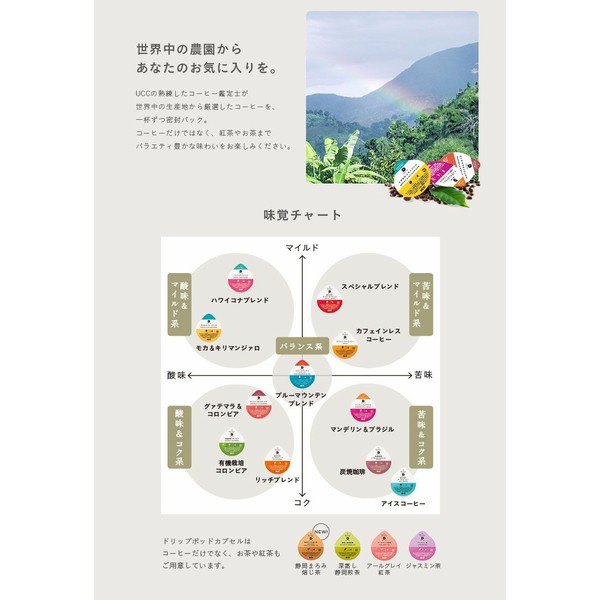 コーヒーUCCドリップポッド珈琲ブレンドコーヒーDRIPPODカプセルコーヒーメーカードリップコーヒー紅茶お茶アールグレイジャスミン茶煎茶【6箱セット】UCCドリップポッド専用カプセル12杯分