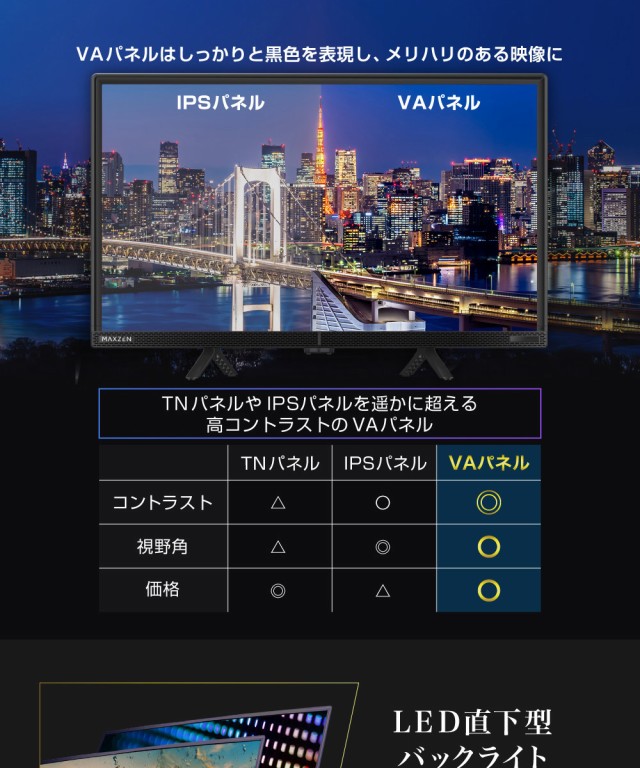 液晶テレビ 24型 ダブルチューナー 24インチ 裏録画 ゲーム