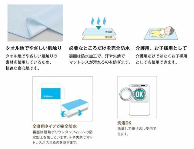 綿防水シーツ （全面ボックスタイプ） ブルー SE05Zの特徴1