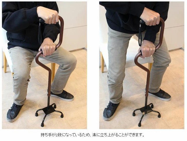 杖 多脚杖 らくらく4点杖 EA4-101 幸和製作所 介護用品 おしゃれ