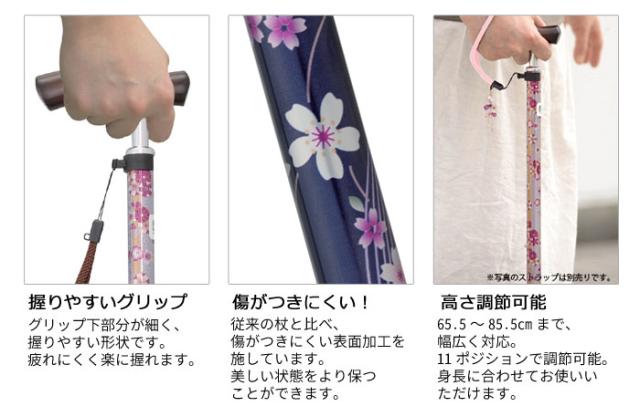 テイコブ伸縮ステッキ（首細） EN12の特徴