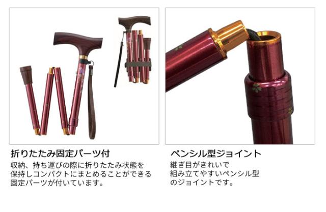 テイコブ折りたたみ式伸縮ステッキ EOP03の特徴2