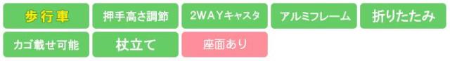 歩行車 ジスタ WAW33 幸和製作所(TacaoF) 機能アイコン