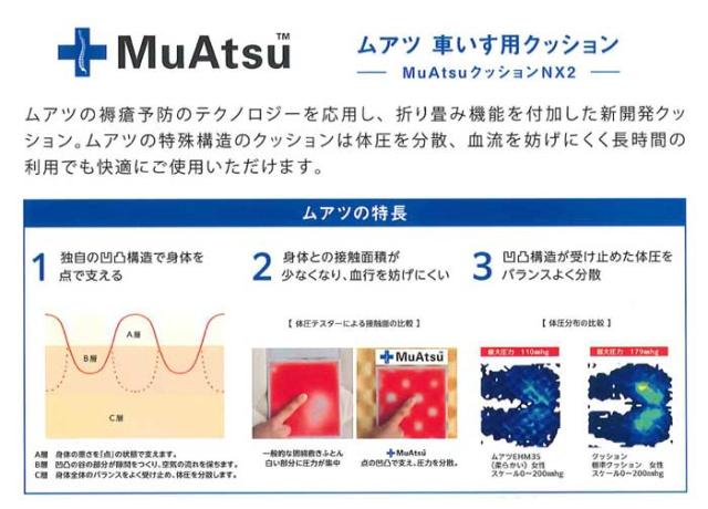 MuAtsu(ムアツ) 車いす用クッション NX2 の商品の特徴1