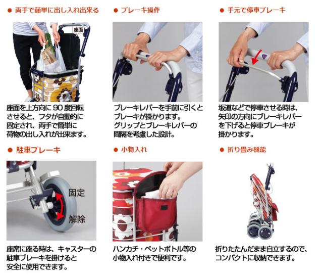 ワイヤーカート スワレル AS-0275 ユーバ産業の商品の特徴2