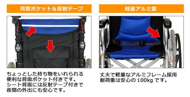 車椅子ハピネスプレミアムCA-32SUのこだわり1-2