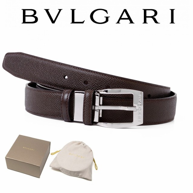 メンズ ベルト ブルガリ Bvlgari ブルガリ ブラウン 233 233 ブランド 本革 レザーベルト Magnus Hd Ru