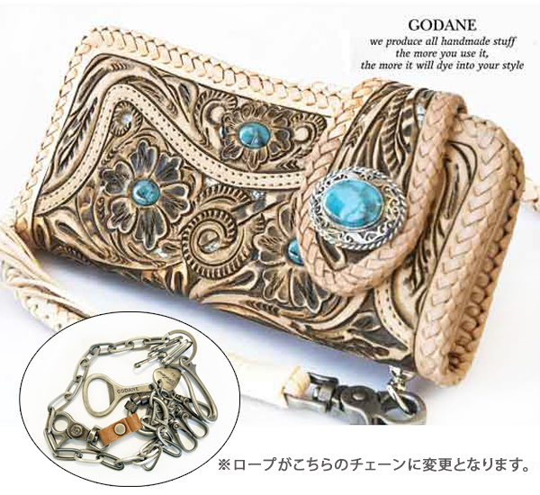 GODANE 天然 パイソン 革 8095 メンズ 長財布｜長財布