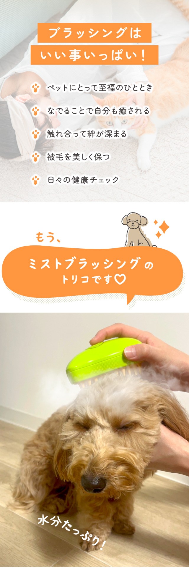 ミスト マッサージ ブラシ