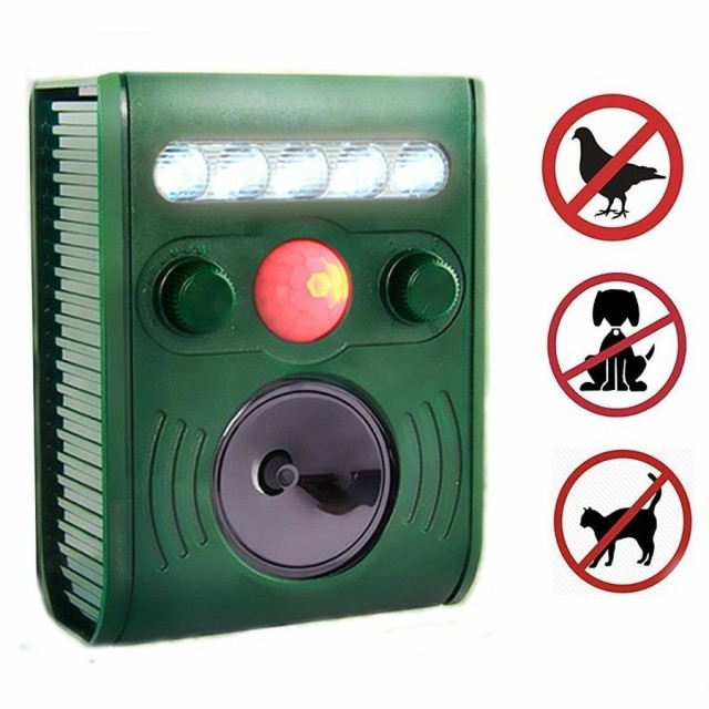 在庫残りわずか 猫よけ 動物撃退器 アニマルバリア 野生動物対策器 鳥除け 犬除け ソーラー充電式 赤外線動作センサー 超音波led強力フラッシュライト防 無条件 特別価格 Www Centrodeladultomayor Com Uy