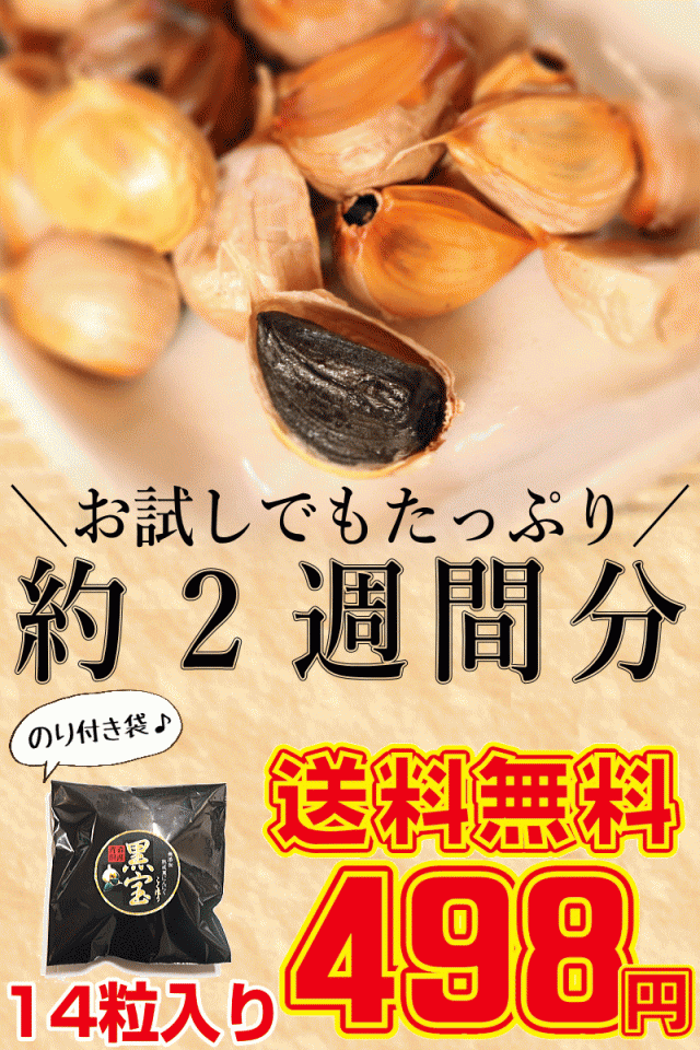 黒にんにく送料無料 黒宝14粒
