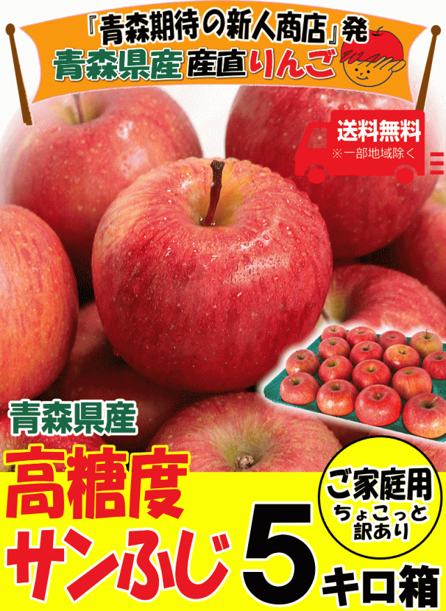 青森りんご5キロ箱家庭用/訳あり