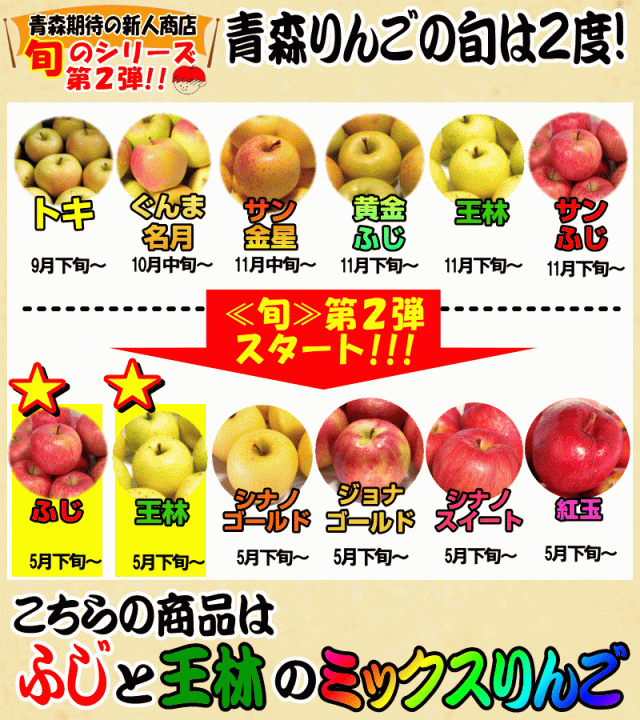 ふじ王林出荷中