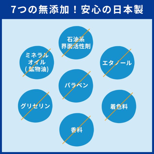 7つの無添加！安心の日本製