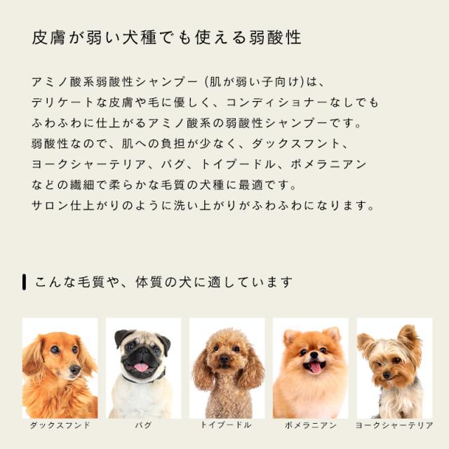 皮膚が弱い犬種でも使える弱酸性